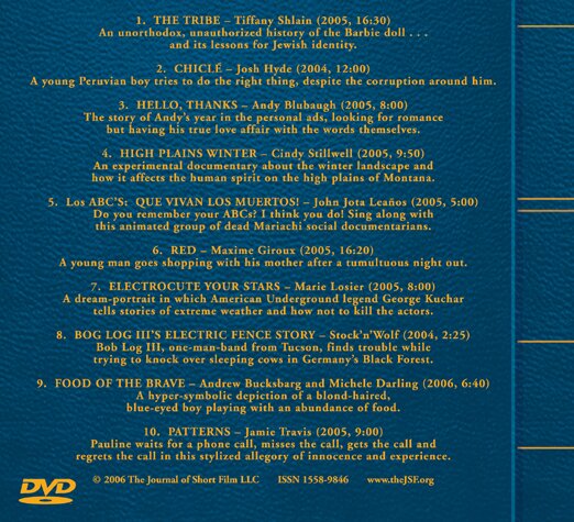 The JSF Volume 3, Spring 2006 - Back Cover