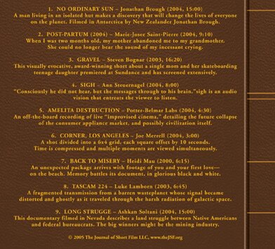 Back Cover for Volume 1.