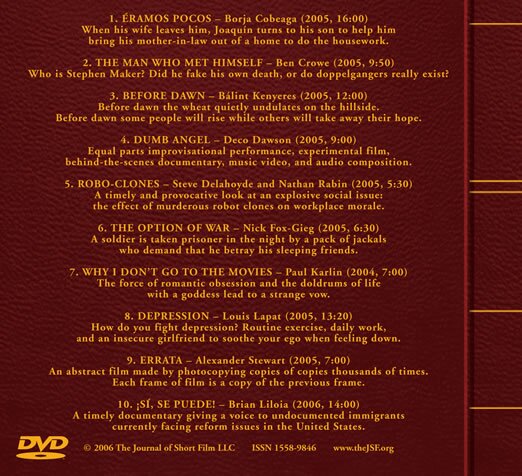 The JSF Volume 4, Summer 2006 - Back Cover